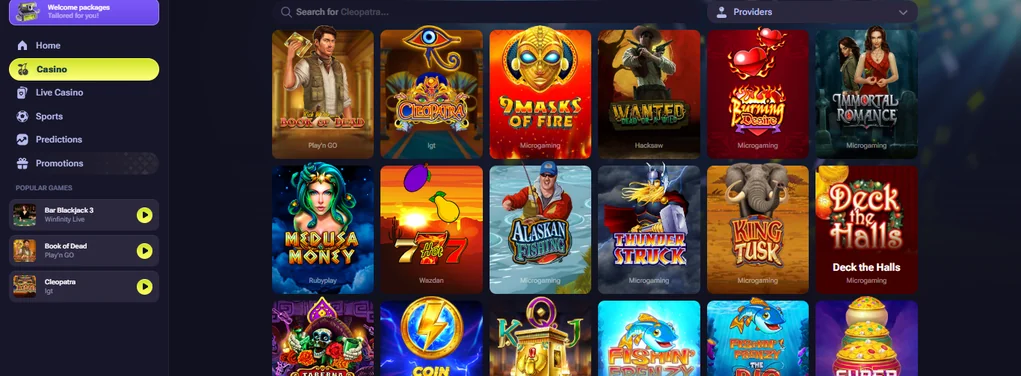 Browse Tenobet Casino slots